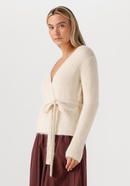 Creme SELECTED WOMEN Trui SLFGABELLA LS KNIT BELT CARDIGAN - large