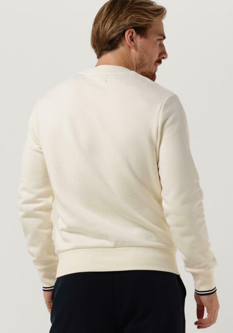 Ecru FRED PERRY Trui CREW NECK SWEATSHIRT - large