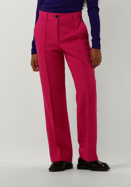 Roze JANSEN AMSTERDAM Pantalon WQ417 WOVEN WIDE LONG PANTS - large