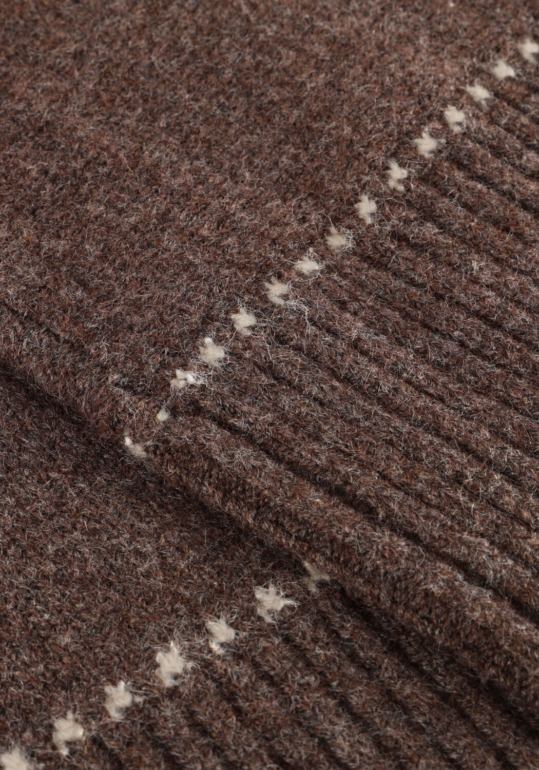 Bruine NEO NOIR Trui ROEME KNIT STITCH BLOUSE - large