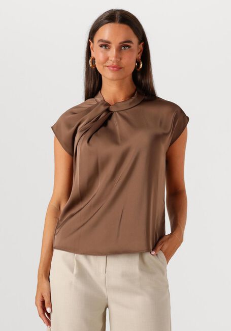 Bruine NEO NOIR Blouses FLEUR DRAPY SATIN BLOUSE - large
