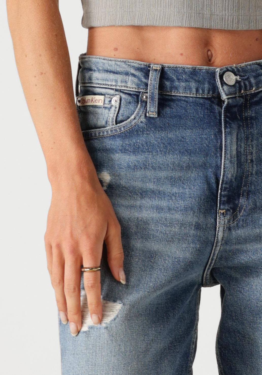 CALVIN KLEIN Dames Jeans Mom Jean Blauw