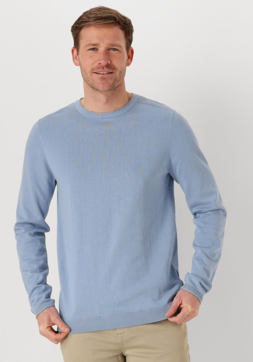 SAINT STEVE Heren Truien & Vesten Sander Blauw