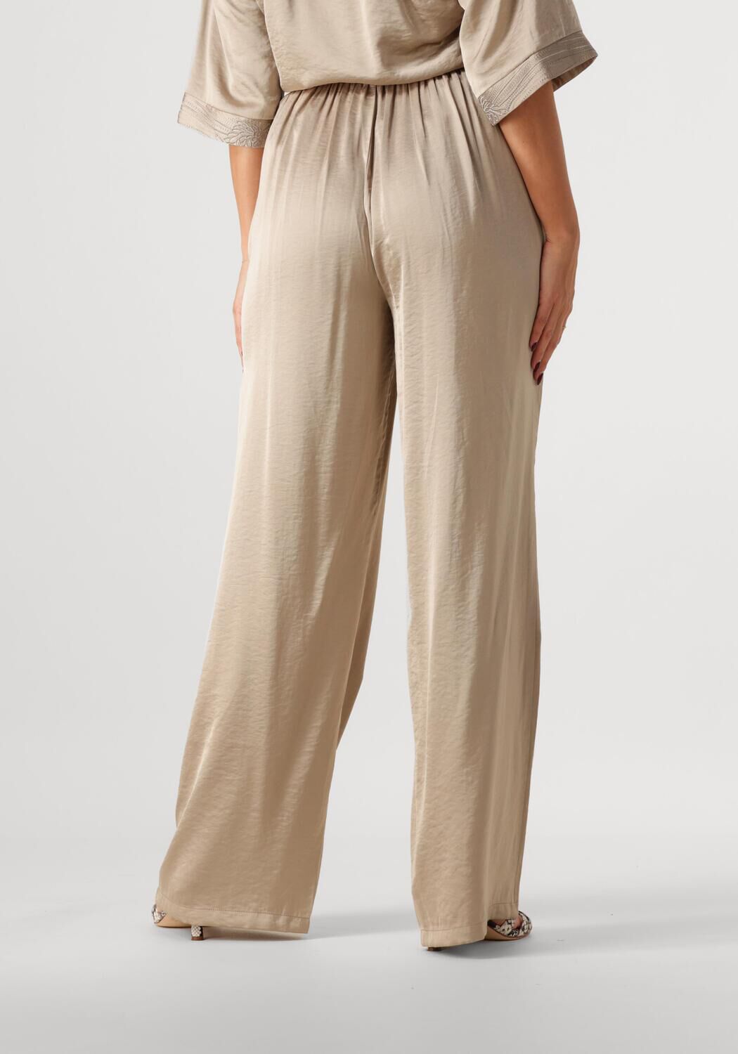 NUKUS Dames Broeken Josephine Pants Silky Bruin