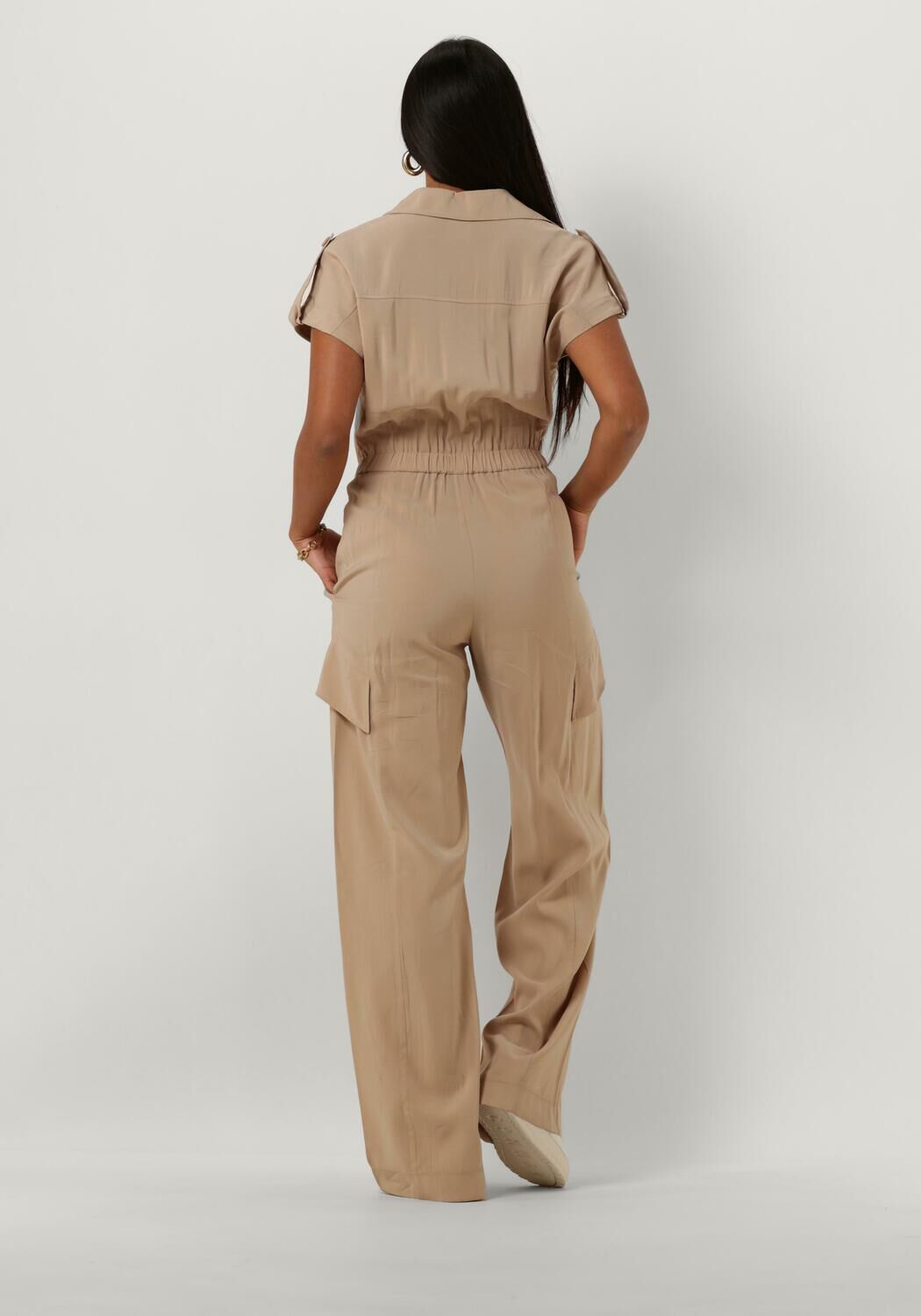 ACCESS Dames Jumpsuits Jumpsuit With Pockets And Tabs Zand