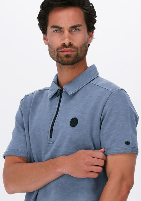 Grijze CAST IRON Polo SHORT SLEEVE POLO REGULAR KNITTED FINE COTTON - large