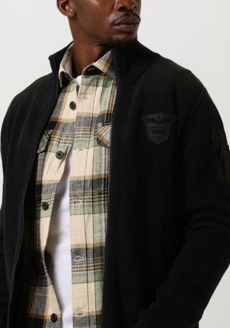 Zwarte PME LEGEND Vest ZIP JACKET COTTON STRUCTURE KNIT - large