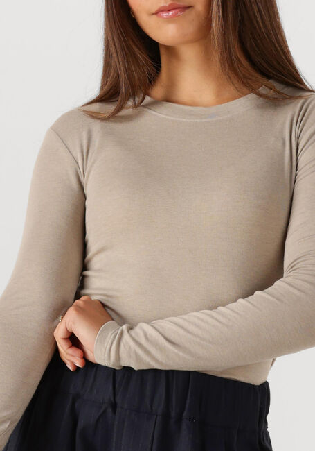 Beige WITHBLACK Top WBLJOSEFINE LS TEE - large