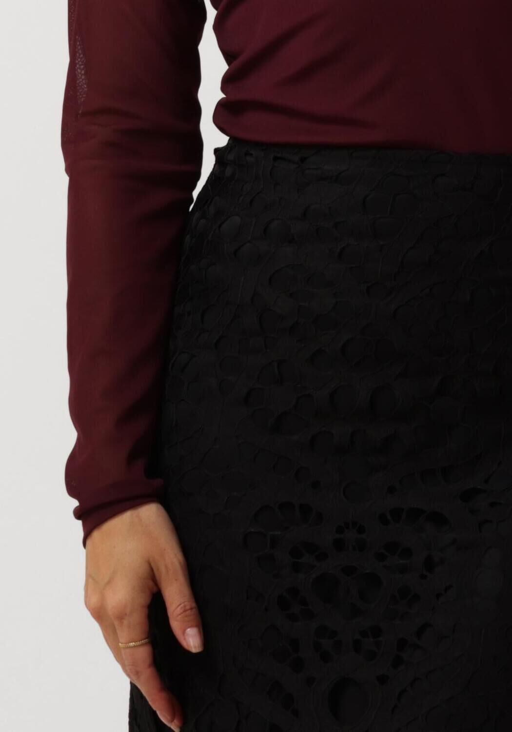 VANILIA Dames Rokken Lace Pencil Skirt Zwart