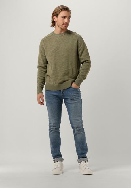 Khaki CALVIN KLEIN Trui SLUB TEXTURE SWEATER - large