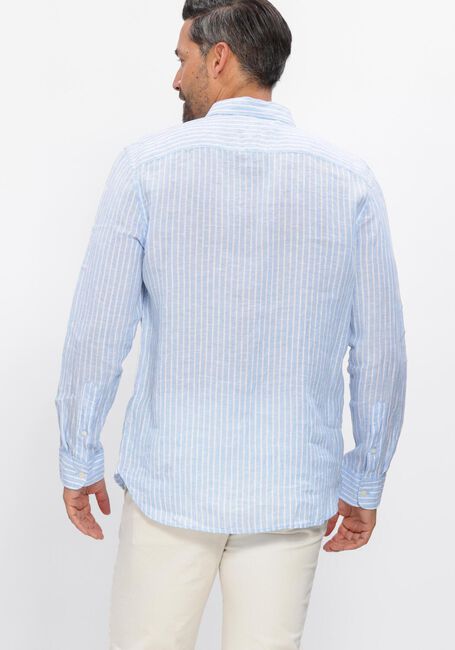 Lichtblauwe TOMMY HILFIGER Casual overhemd LINEN BENGAL STRIPE RF SHIRT - large