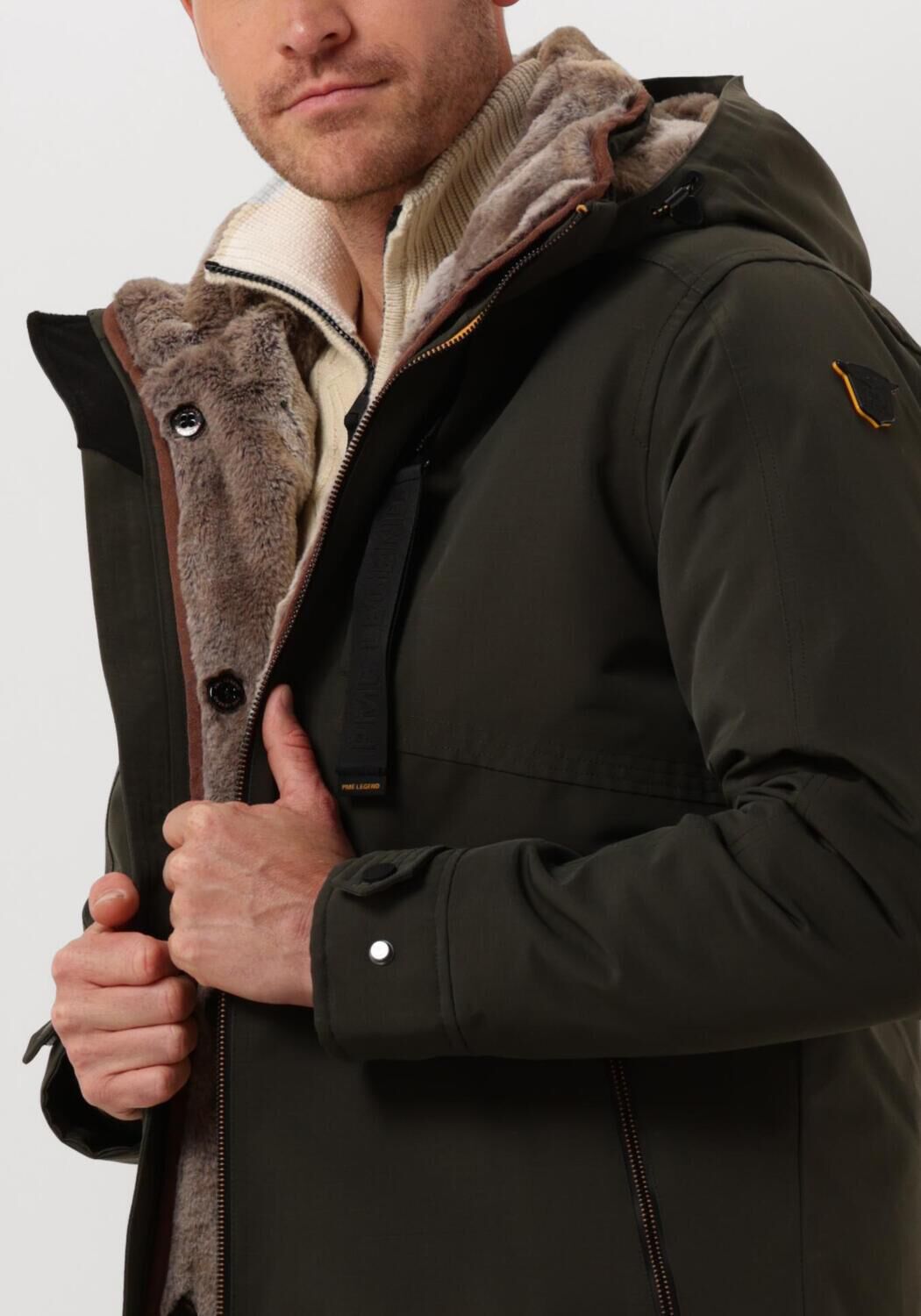 PME LEGEND Heren Jassen Semi Long Jacket Snowpack Trail Ripstop Groen