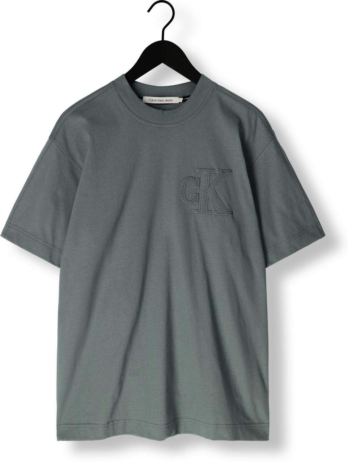 CALVIN KLEIN Heren Polo's & T-shirts Ck Applique Tee Grijs