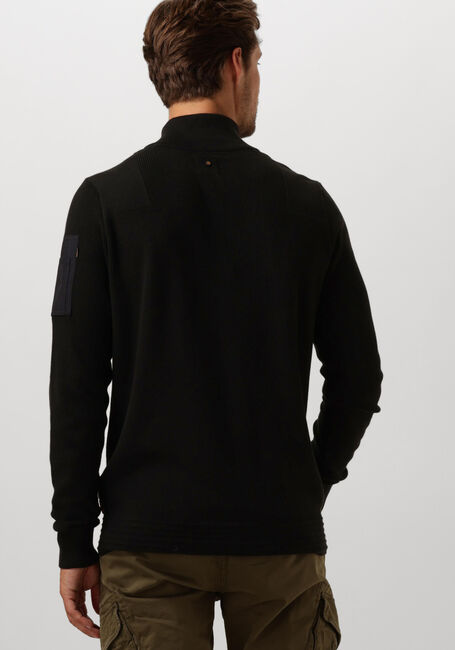 Zwarte PME LEGEND Trui HALF ZIP COLLAR COTTON KNIT - large