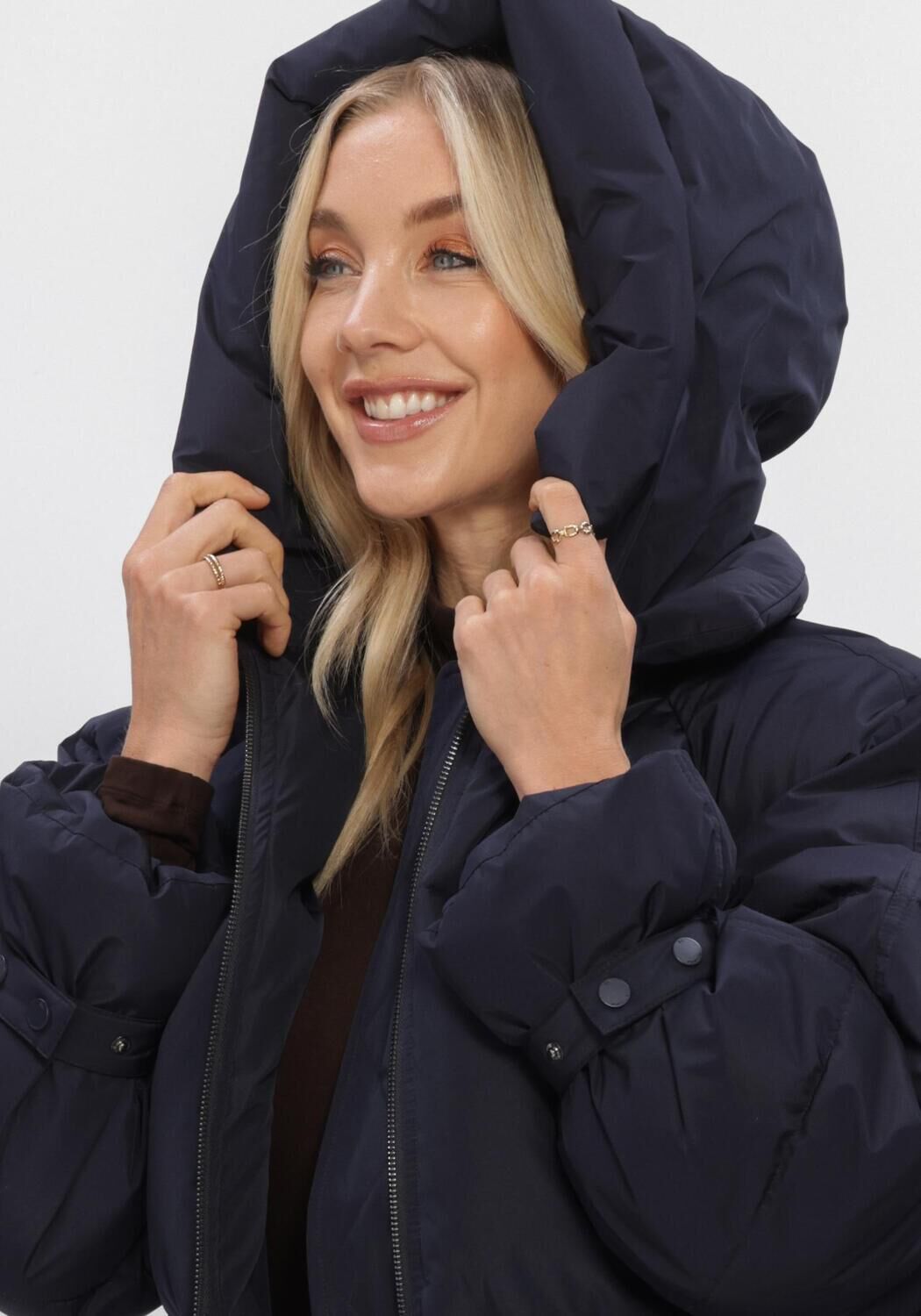 WITHBLACK Dames Jassen Wblkylie Real Down Jacket Donkerblauw