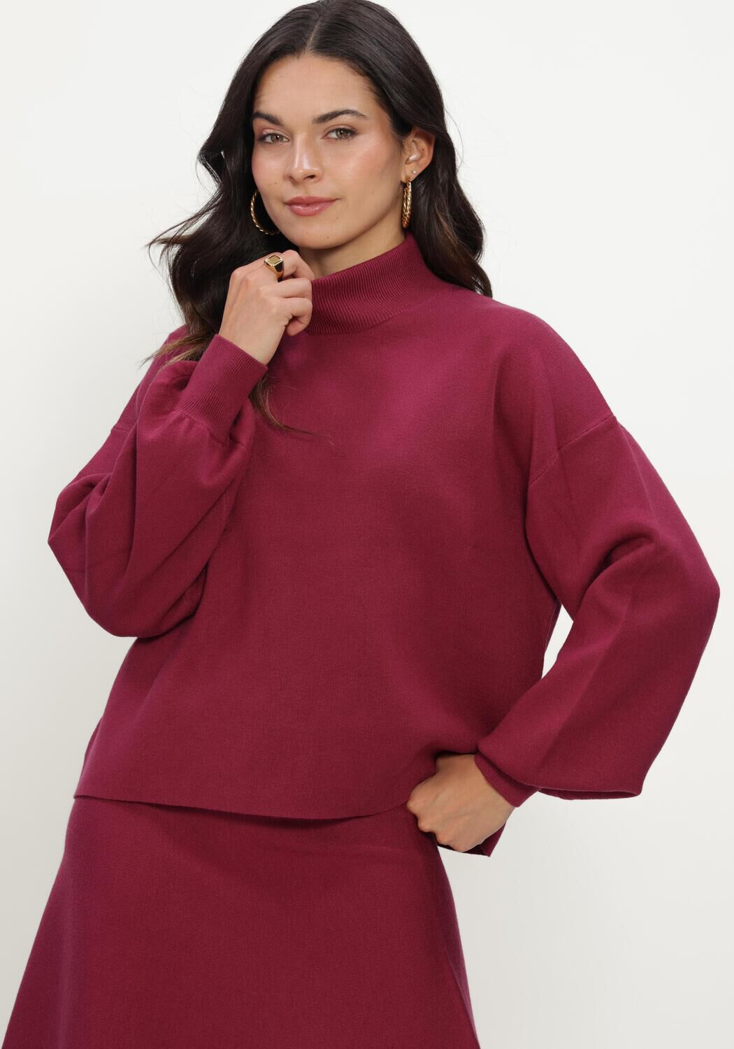 Bordeaux MSCH COPENHAGEN Trui MSCHMERCY EAST M PULLOVER - large