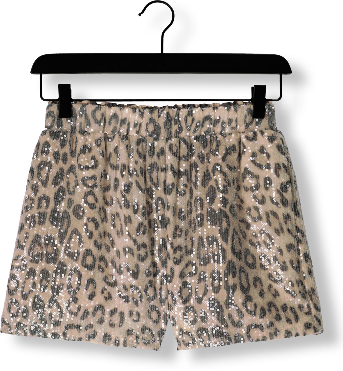 ALIX THE LABEL Dames Broeken Ladies Woven Animal Sequin Shorts Bruin