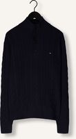 Donkerblauwe TOMMY HILFIGER Trui CLASSIC COTTON CABLE BTTN MOCK Donkerblauwe TOMMY HILFIGER Trui CLASSIC COTTON CABLE BTTN MOCK - medium