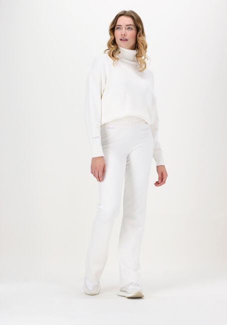 Gebroken wit XAVAH Flared broek HEAVY KNIT FLAIRPANT - large