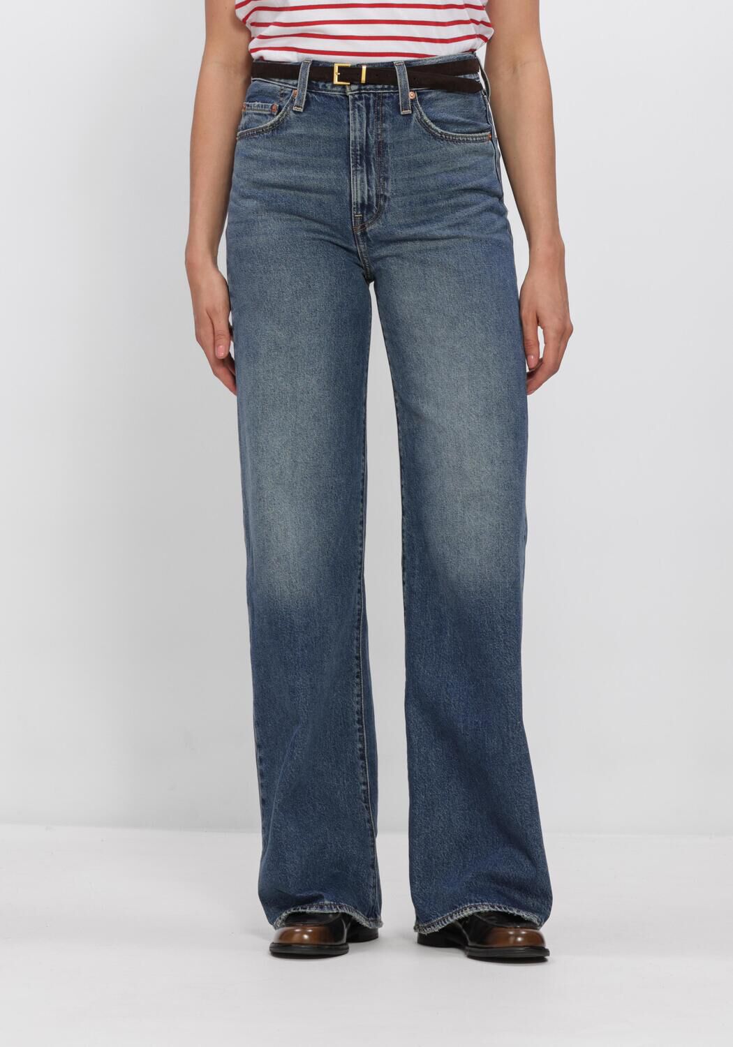 Blauwe LEVI'S Wide jeans RIBCAGE WIDE LEG H223 - large