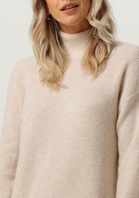 Beige SELECTED FEMME Midi jurk SLFMALINE LS KNIT DRESSHIGH NECK - large