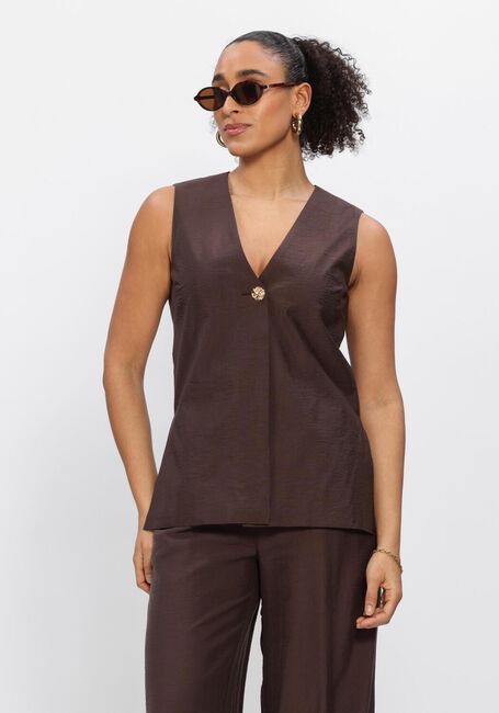 Bruine OBJECT Gilet OBJLISA YUI S/L LO WAISTCOAT - large