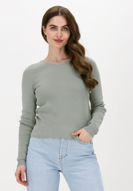 Groene OBJECT Top OBJHARRIET L/S KNIT PULLOVER - large
