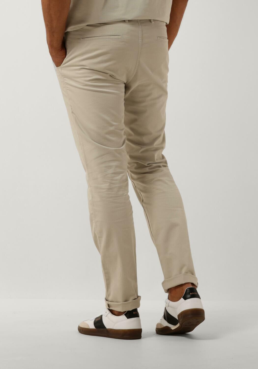 BOSS Heren Broeken Chino_slim Zand