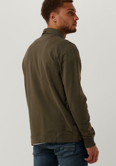 Groene PME LEGEND Polo LONG SLEEVE POLO COTTON SWEAT - large