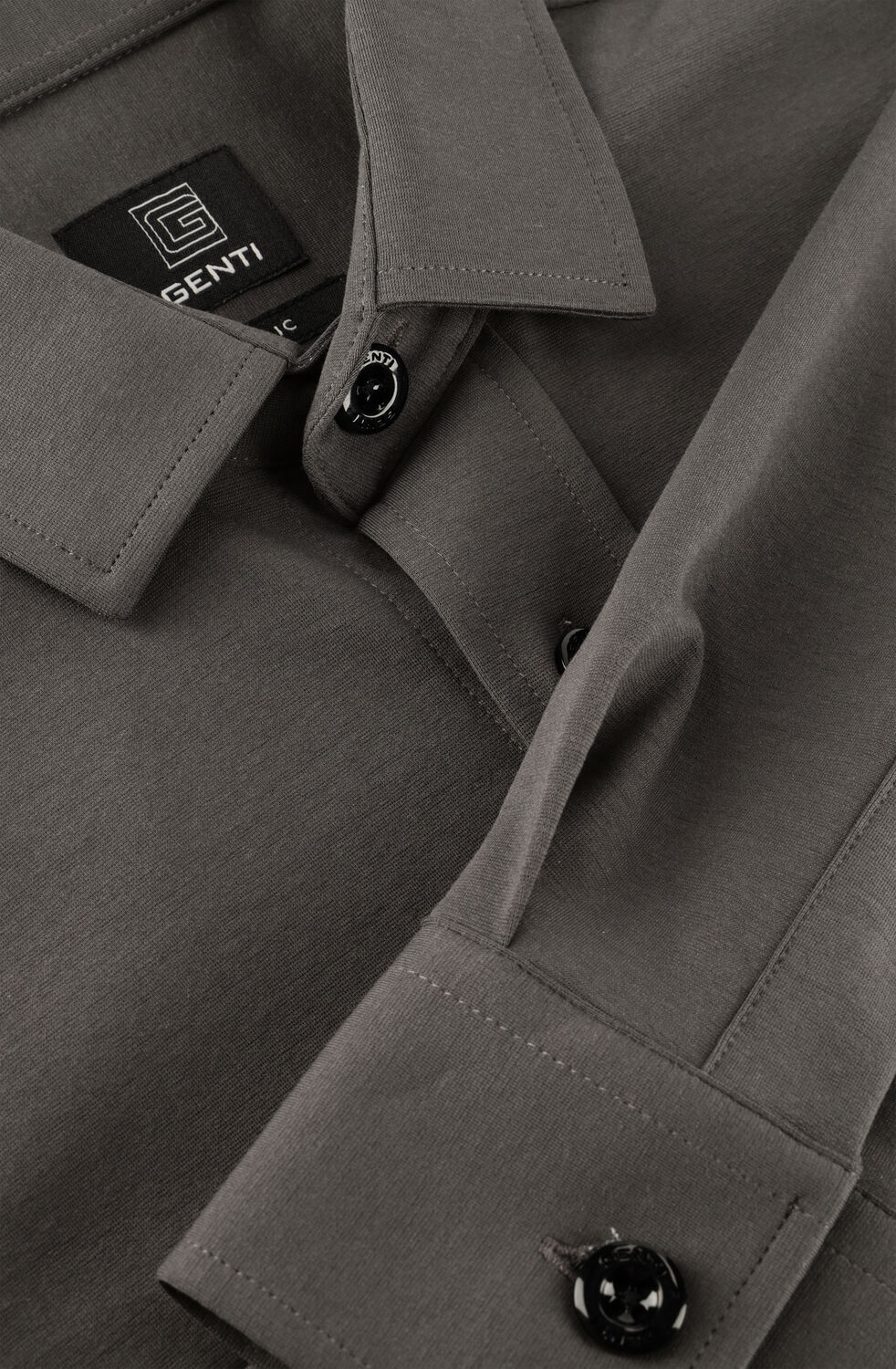 Donkergrijze GENTI Overshirt MIDTOWN RELAXED FIT - large