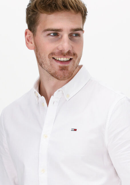 Witte TOMMY JEANS Casual overhemd TJM SLIM STRETCH OXFORD SHIRT - large