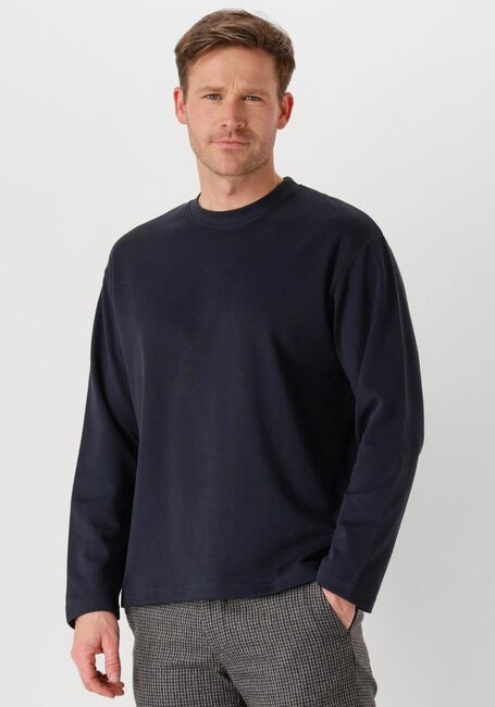 Blauwe SELECTED HOMME T-shirt SLHLOOSEOSCAR LS O-NECK TEE NOOS - large