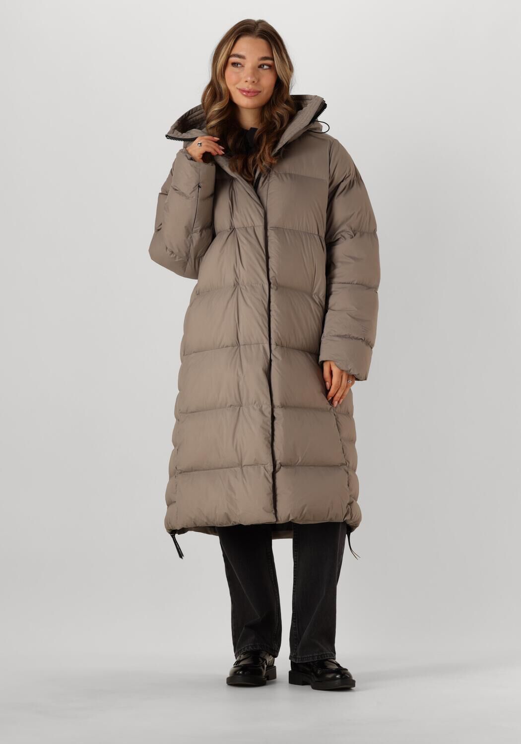 Krakatau Groene Gewatteerde Jas voor Vrouwen Beige Dames