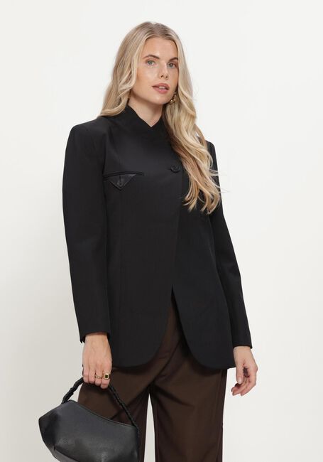 Zwarte HAUTE L'AMITI&Eacute; Blazer PREMIERE OVERLAP BLAZER - large