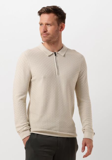Beige CAST IRON Polo LONG SLEEVE POLO COTTON MODAL - large