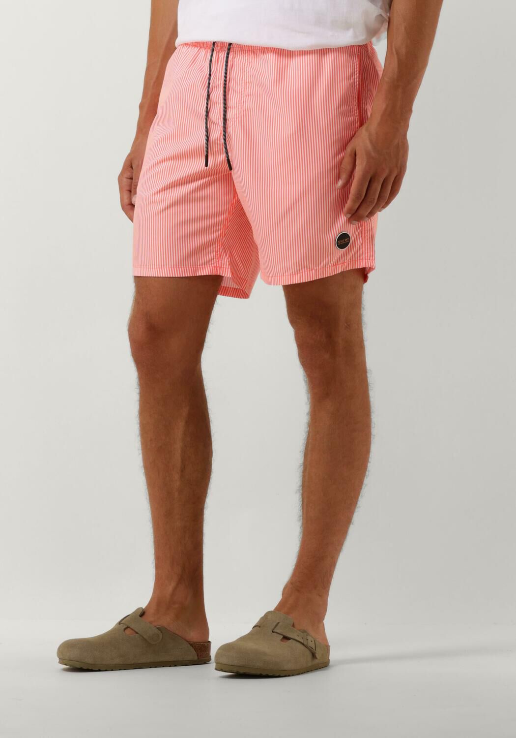 SHIWI Heren Zwembroeken Men Swimshort Skinny Stripe Oranje