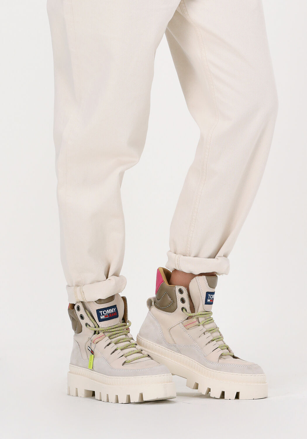 Beige TOMMY JEANS Hoge sneakers HYBRID B - large