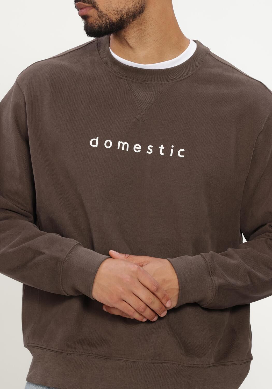 SELECTED MEN Heren Truien & Vesten Slmdomestic Relaxaxel Ls Crew Neck Sweat Bruin