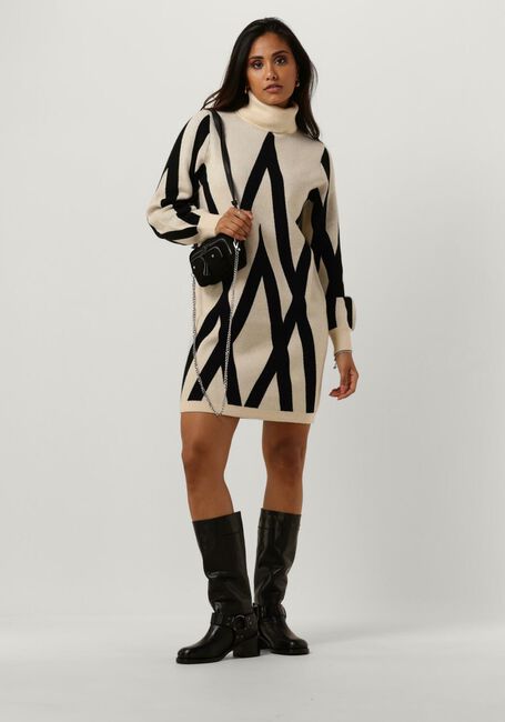 Zand OBJECT Mini jurk OBJRAY L/S KNIT ROLLNECK DRESS Zand OBJECT Mini jurk OBJRAY L/S KNIT ROLLNECK DRESS - large