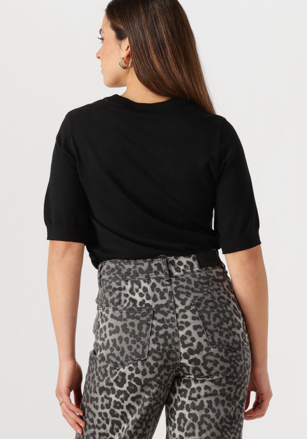 Y.A.S. Dames Truien & Vesten Yaslena Ss Knit Pullover S. Noos Zwart