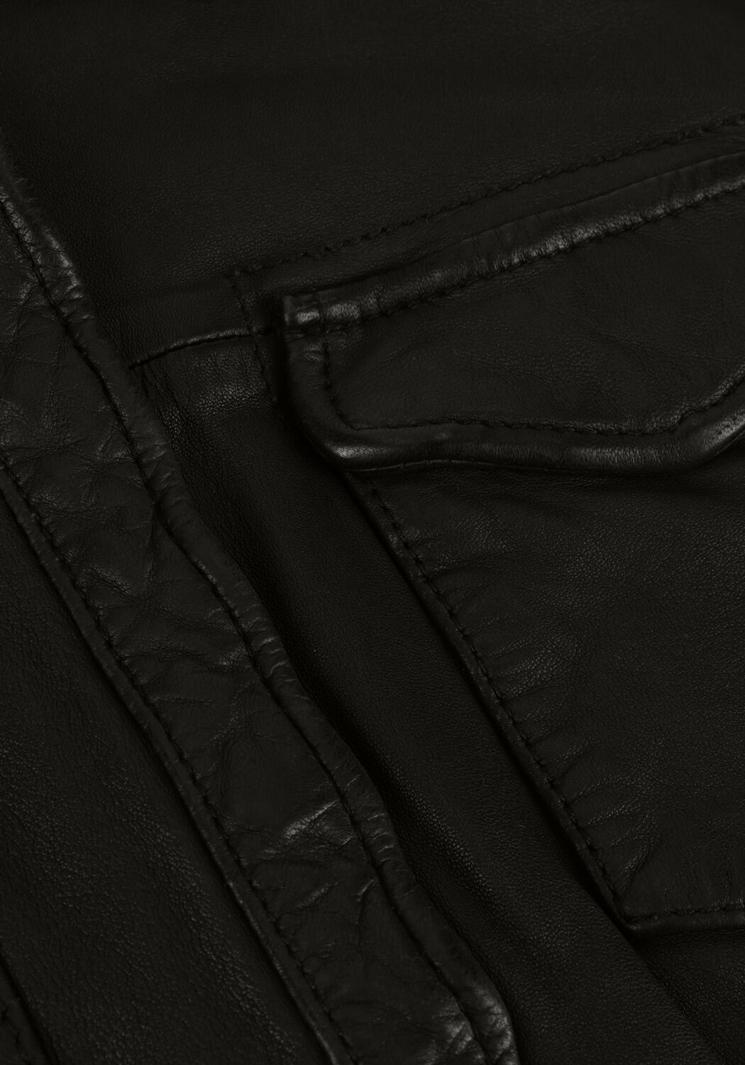 Zwarte GOOSECRAFT Leren jas GC BLOUSE113 - large