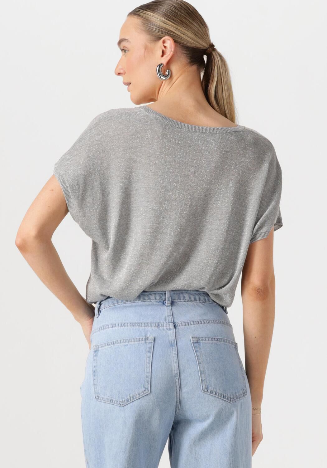 MINUS Dames Tops & T-shirts Carlina Batsleeve Knit Tee Metallic