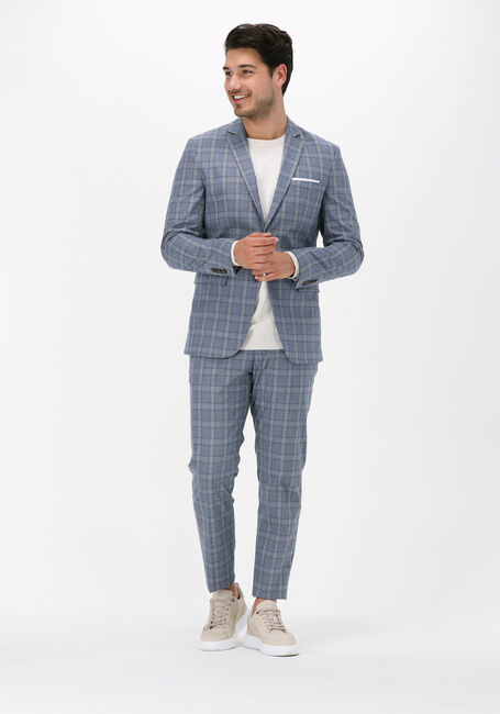 Lichtblauwe SELECTED MEN Colberts SLHLIM-TIMELOGAN BLU SND CHK BLZ - large