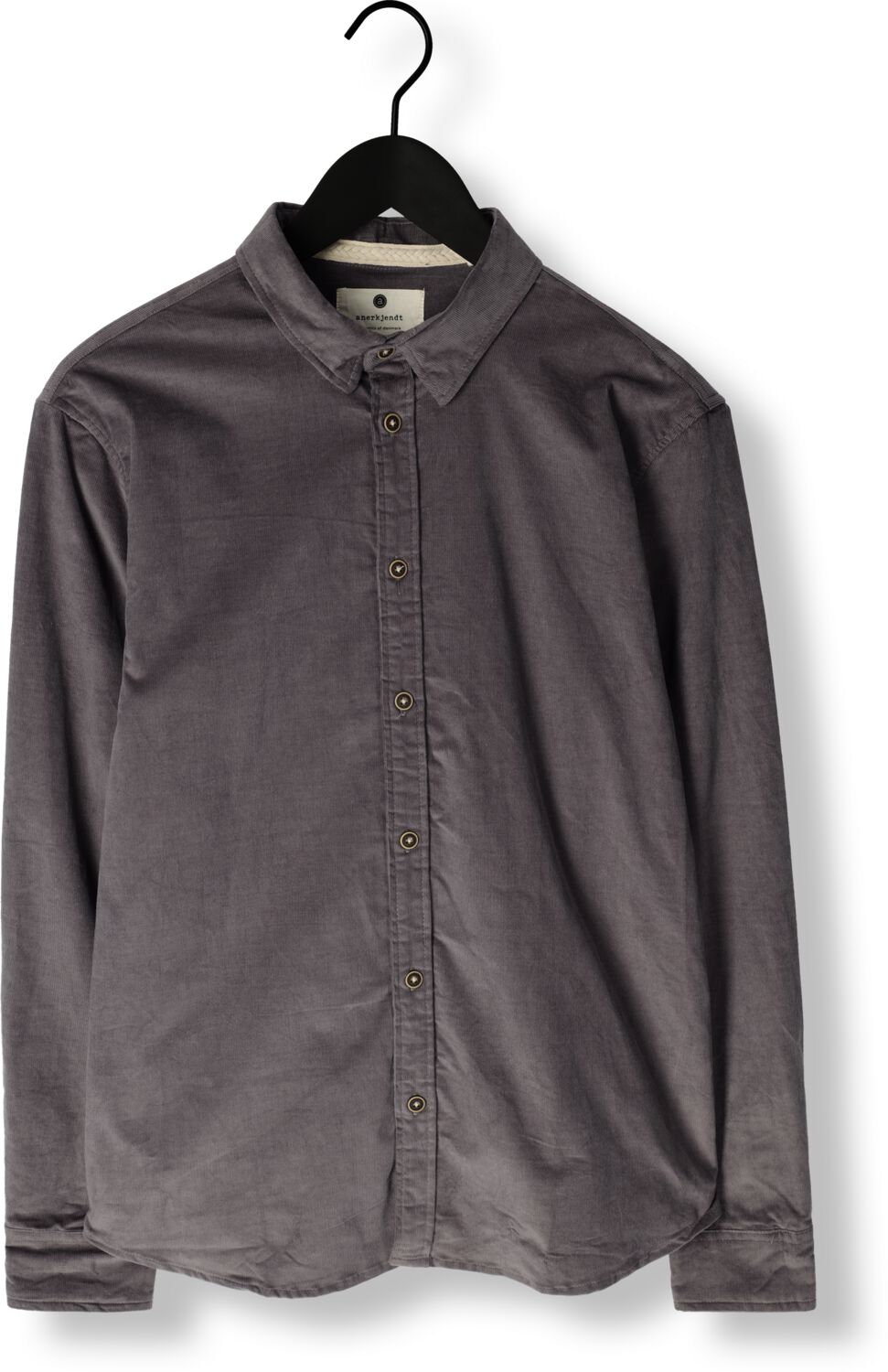 ANERKJENDT Heren Overhemden Akleif Solid Cord Shirt Grijs
