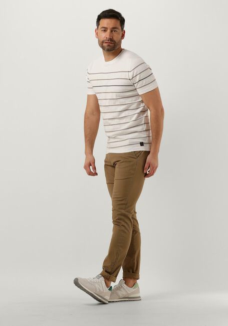 Witte DSTREZZED T-shirt CREW S/S COTTON STRUCTURE STRIPE - large