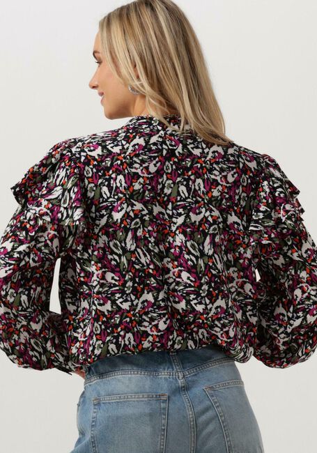 Multi ALIX THE LABEL Blouses LADIES WOVEN BLURRY FLOWER BLOUSE - large