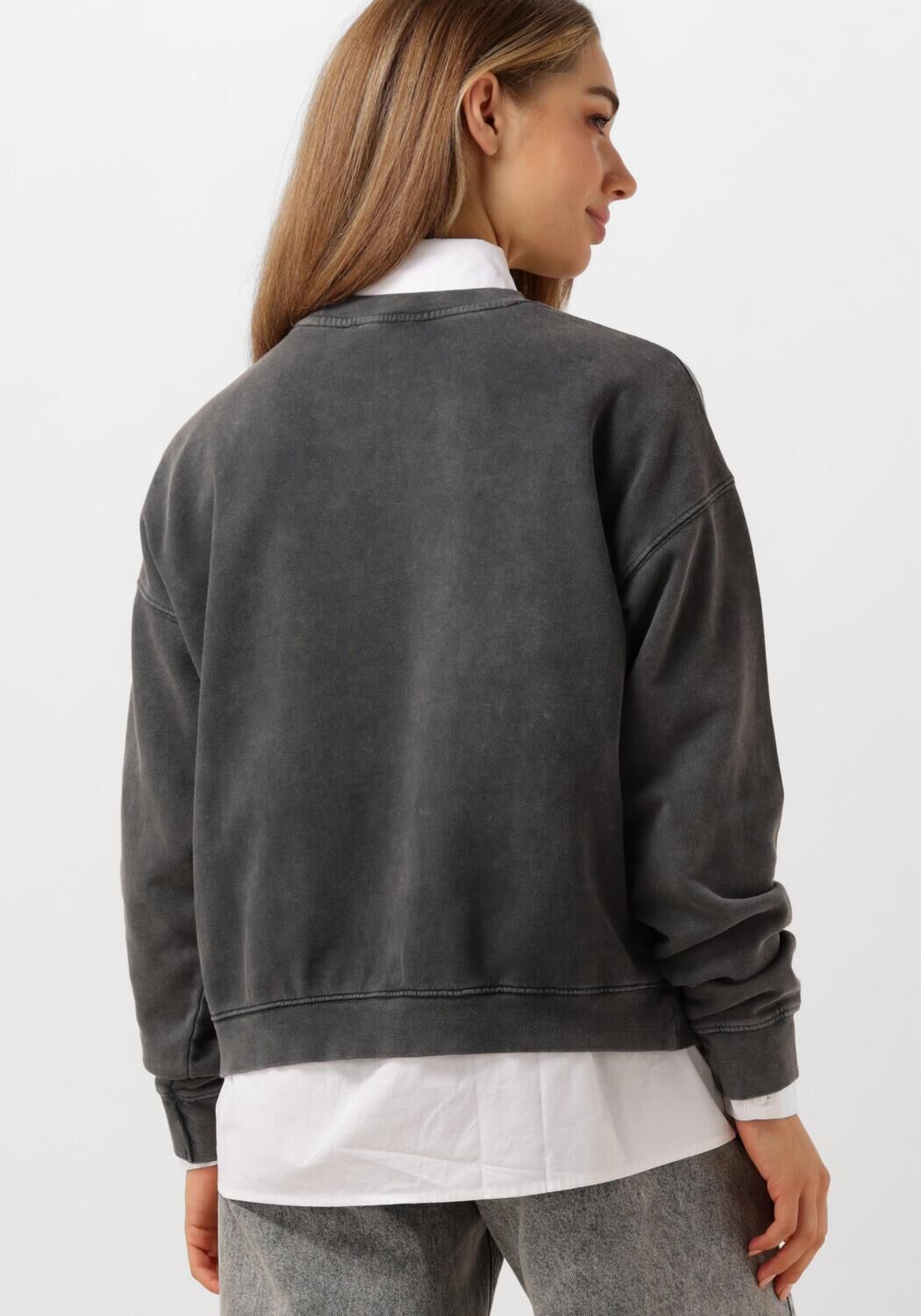 MY ESSENTIAL WARDROBE Dames Truien & Vesten Diegomw Logo Emb. Sweat Donkergrijs