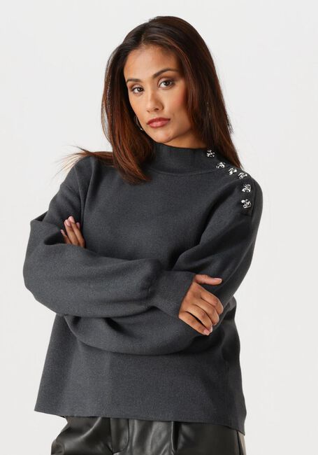 Donkergrijze Y.A.S. Trui YASHAMA LS PEARL KNIT PULLOVER - large