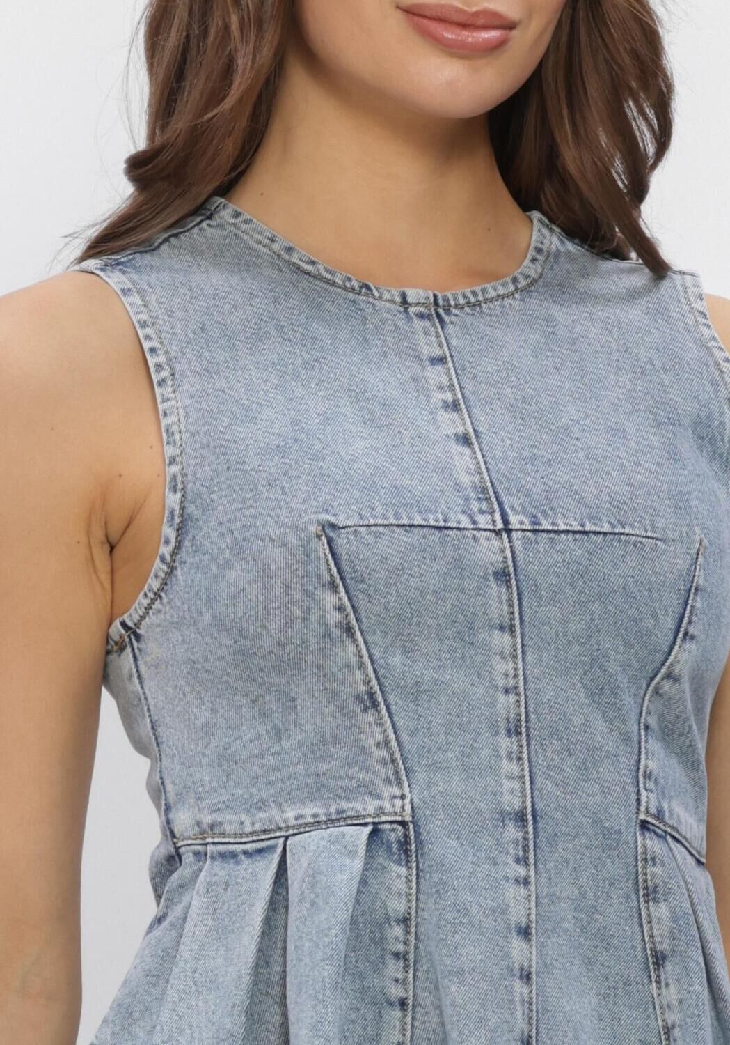 Blauwe CO'COUTURE Tops & T-shirts PANCYCC DENIM TOP - large