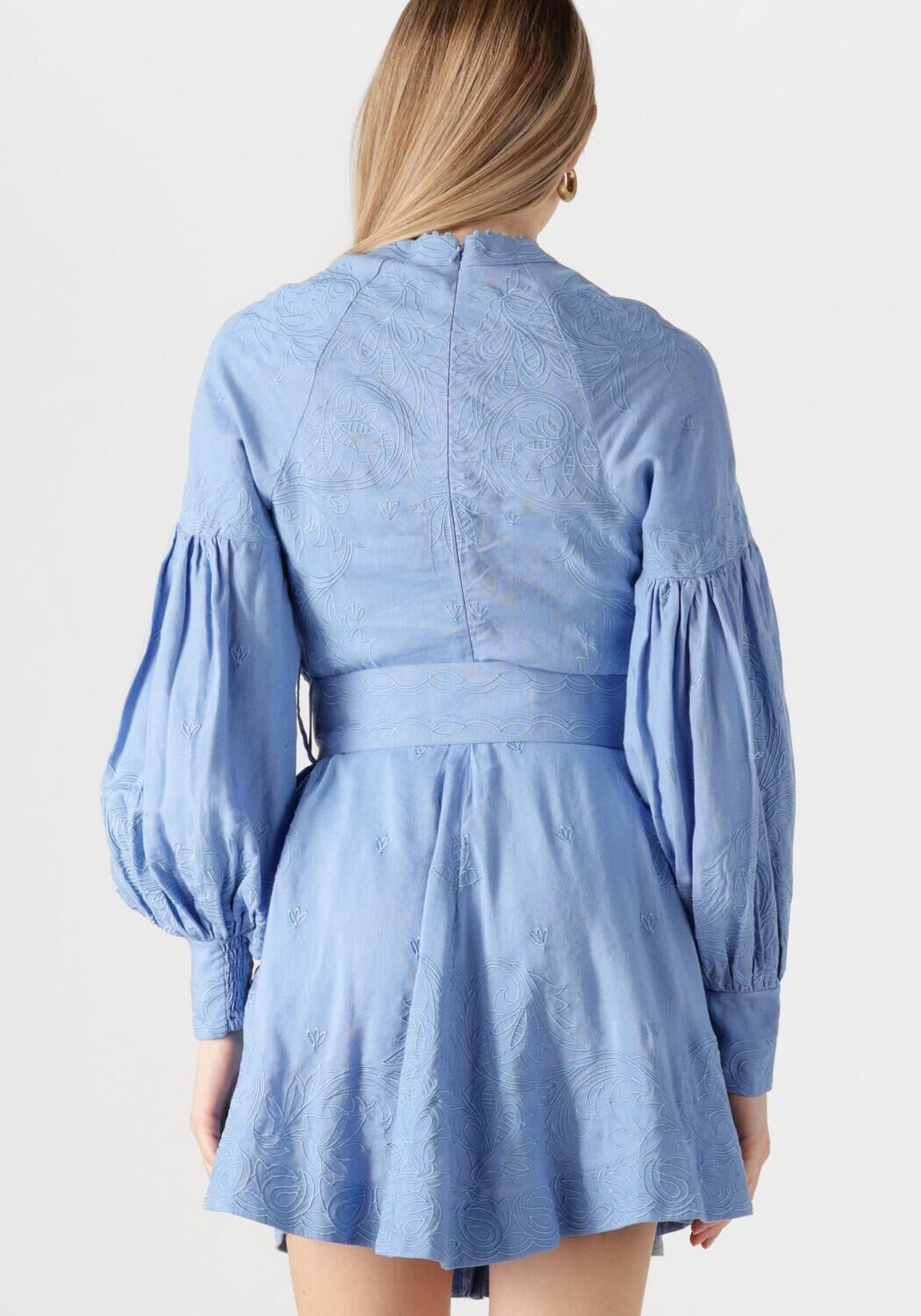 SCARLETT POPPIES Dames Jurken Berite Short Dress Lichtblauw
